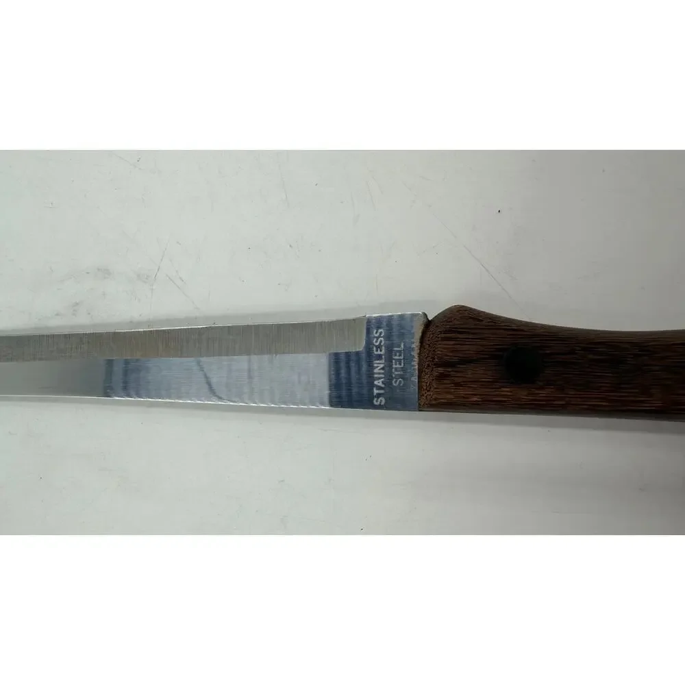 Vintage Super-Chef Everbrite S.STEEL carving knife 10.5 Inch Japan Wood Handle
